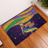 Faux Glitter Mardi Gras Pelican Rubber Doormat - Wonder Print Shop