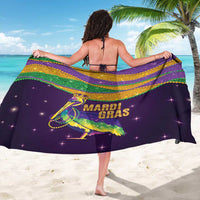Faux Glitter Mardi Gras Pelican Sarong - Wonder Print Shop