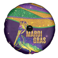 Faux Glitter Mardi Gras Pelican Spare Tire Cover - Wonder Print Shop