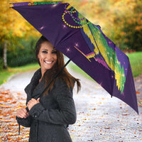 Faux Glitter Mardi Gras Pelican Umbrella - Wonder Print Shop