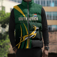 South Africa WC2026 Personalized Sleeveless Puffer Jacket Springboks Champion