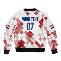 Personalised Croatia Football Bomber Jacket Champions Hrvatska - Mosaic Style LT7 - Wonder Print Shop