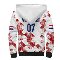 Personalised Croatia Football Sherpa Hoodie Champions Hrvatska - Mosaic Style - Wonder Print Shop