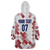 Personalised Croatia Football Wearable Blanket Hoodie Champions Hrvatska - Mosaic Style - Wonder Print Shop