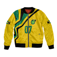 Personalised Jamaica Football Bomber Jacket Reggae Boyz Retro WC 1998 Inspired LT7 - Wonder Print Shop