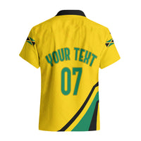 Personalised Jamaica Football Hawaiian Shirt Reggae Boyz Retro WC 1998 Inspired - Wonder Print Shop