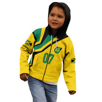 Personalised Jamaica Football Kid Hoodie Reggae Boyz Retro WC 1998 Inspired - Wonder Print Shop