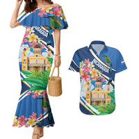 Nicaragua Granada Personalized Couples Matching Mermaid Dress and Hawaiian Shirt Viva Nica - Wonder Print Shop