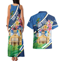 Nicaragua Granada Personalized Couples Matching Tank Maxi Dress and Hawaiian Shirt Viva Nica - Wonder Print Shop