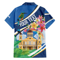 Nicaragua Granada Personalized Family Matching Off Shoulder Short Dress and Hawaiian Shirt Viva Nica - Wonder Print Shop