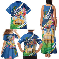 Nicaragua Granada Personalized Family Matching Tank Maxi Dress and Hawaiian Shirt Viva Nica - Wonder Print Shop