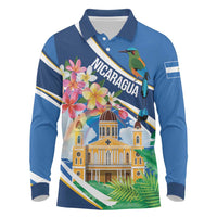 Nicaragua Granada Personalized Long Sleeve Polo Shirt Viva Nica - Wonder Print Shop