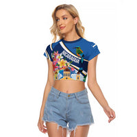 Nicaragua Granada Personalized Raglan Cropped T Shirt Viva Nica - Wonder Print Shop