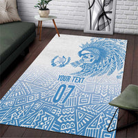 Guatemala Personalized Area Rug Mayan Warrior - Wonder Print Shop
