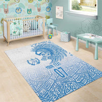 Guatemala Personalized Area Rug Mayan Warrior - Wonder Print Shop