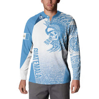 Guatemala Personalized Button Sweatshirt Mayan Warrior - Wonder Print Shop