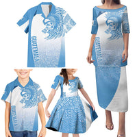Guatemala Personalized Family Matching Puletasi and Hawaiian Shirt Mayan Warrior - Wonder Print Shop