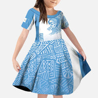 Guatemala Personalized Family Matching Short Sleeve Bodycon Dress and Hawaiian Shirt Mayan Warrior - Wonder Print Shop