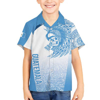 Guatemala Personalized Family Matching Short Sleeve Bodycon Dress and Hawaiian Shirt Mayan Warrior - Wonder Print Shop