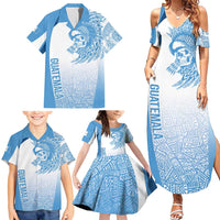 Guatemala Personalized Family Matching Summer Maxi Dress and Hawaiian Shirt Mayan Warrior - Wonder Print Shop