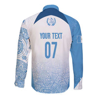 Guatemala Personalized Long Sleeve Button Shirt Mayan Warrior - Wonder Print Shop
