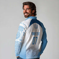 Guatemala Personalized Long Sleeve Polo Shirt Mayan Warrior - Wonder Print Shop