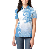 Guatemala Personalized Women Polo Shirt Mayan Warrior - Wonder Print Shop