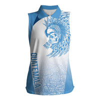 Guatemala Personalized Women Sleeveless Polo Shirt Mayan Warrior - Wonder Print Shop