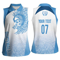 Guatemala Personalized Women Sleeveless Polo Shirt Mayan Warrior - Wonder Print Shop