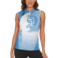 Guatemala Personalized Women Sleeveless Polo Shirt Mayan Warrior - Wonder Print Shop