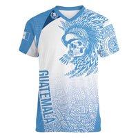 Guatemala Personalized Women V-Neck T-Shirt Mayan Warrior - Wonder Print Shop