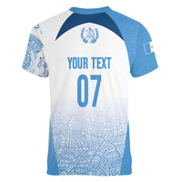 Guatemala Personalized Women V-Neck T-Shirt Mayan Warrior - Wonder Print Shop