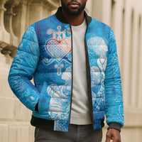 Afro Erzulie Dantor Veve Bomber Puffer Jacket Mother Goddess