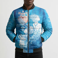 Afro Erzulie Dantor Veve Bomber Puffer Jacket Mother Goddess