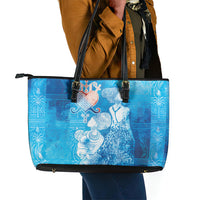 Afro Erzulie Dantor Veve Leather Tote Bag Mother Goddess