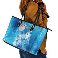 Afro Erzulie Dantor Veve Leather Tote Bag Mother Goddess