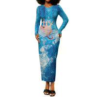 Afro Erzulie Dantor Veve Long Sleeve Bodycon Dress Mother Goddess