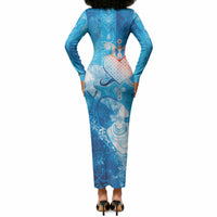 Afro Erzulie Dantor Veve Long Sleeve Bodycon Dress Mother Goddess