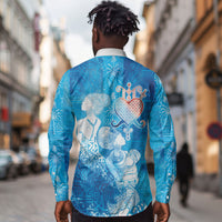 Afro Erzulie Dantor Veve Long Sleeve Button Shirt Mother Goddess