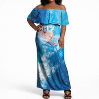 Afro Erzulie Dantor Veve Off Shoulder Maxi Dress Mother Goddess
