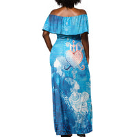 Afro Erzulie Dantor Veve Off Shoulder Maxi Dress Mother Goddess