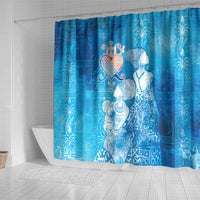 Afro Erzulie Dantor Veve Shower Curtain Mother Goddess