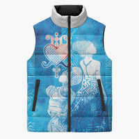 Afro Erzulie Dantor Veve Sleeveless Puffer Jacket Mother Goddess