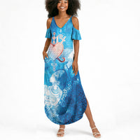 Afro Erzulie Dantor Veve Summer Maxi Dress Mother Goddess