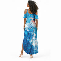 Afro Erzulie Dantor Veve Summer Maxi Dress Mother Goddess