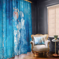 Afro Erzulie Dantor Veve Window Curtain Mother Goddess