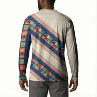 Zimbabwe Heritage Button Sweatshirt Screen Print Animals Motif