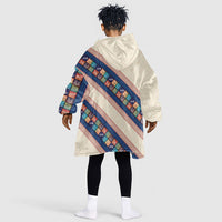 Zimbabwe Heritage Kid Wearable Blanket Hoodie Screen Print Animals Motif