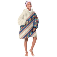 Zimbabwe Heritage Kid Wearable Blanket Hoodie Screen Print Animals Motif