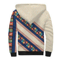 Zimbabwe Heritage Sherpa Hoodie Screen Print Animals Motif